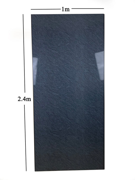 slate marble pvc cladding shower panels dark grey