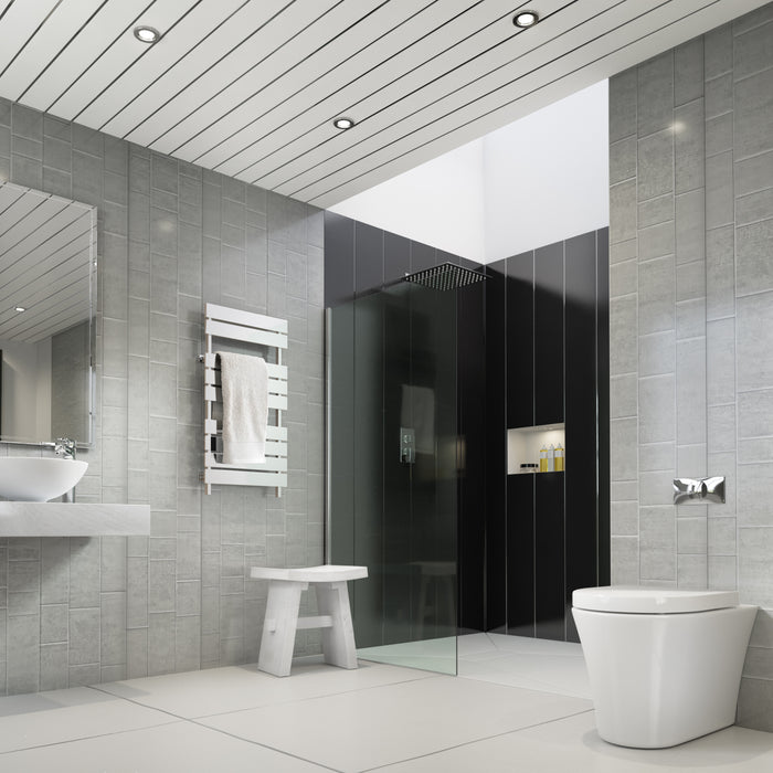 Multi Tile Small Grey Tile Effect 10mm (1m wide x 2.4m high)