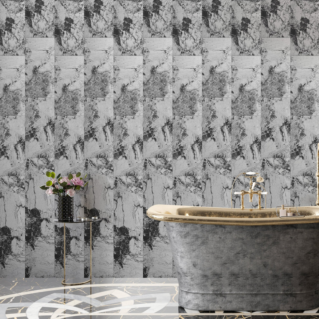 Grey Veined Marble (10mm) | PVC Bathroom Splashback Cladding