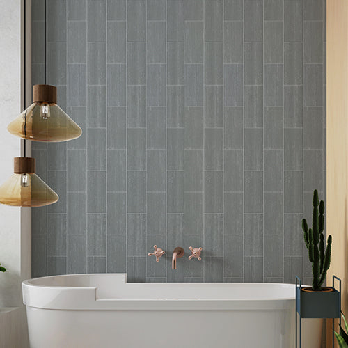 Grey Lined Marble (10mm) | PVC Bathroom Splashback Cladding