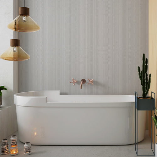 Grey Linewood (10mm) | PVC Bathroom Splashback Cladding