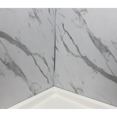 Calcutta Marble (10mm) | PVC Waterproof Splashback Cladding Panels